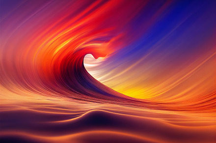 Colorful wave art design, a Background Photo by Grafvision photography