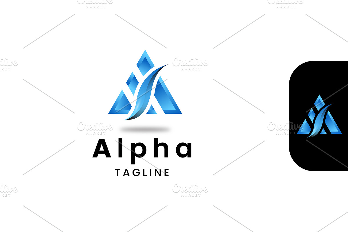 Alpha Modern Abstract Letter A Logo, a Branding & Logo Template by MadeByShahbaz (Photo 1 of 5)