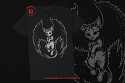 10 Bundle Dark Art Cat Wing Kitten, an Illustration by Morspective (Thumbnail 2 of 7)