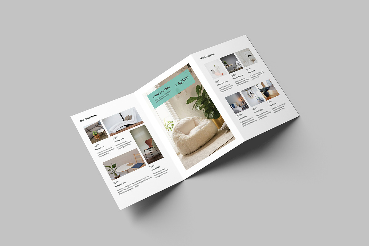 A5 Trifold Brochure Mockups, an Advertising Mockup by artimasa (Photo 5 of 6)
