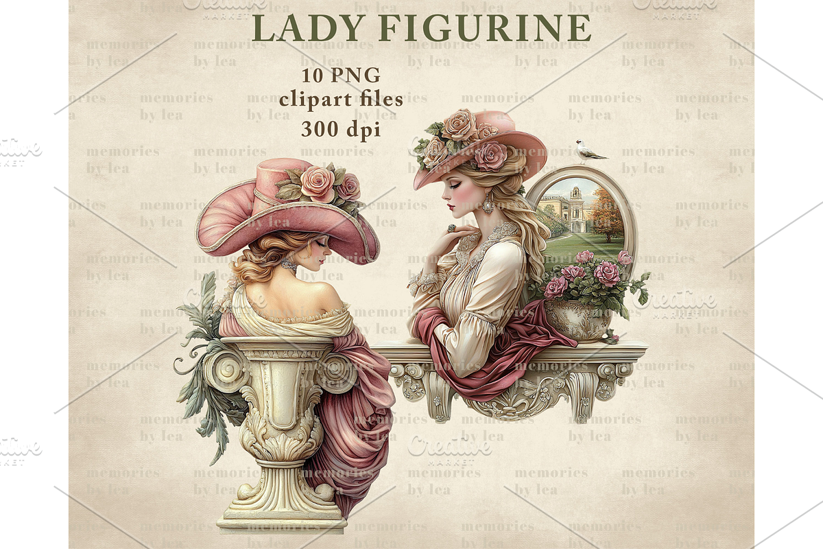 Lady Figurine Clipart PNG, an Illustration by Memories By Lea (Photo 7 of 8)