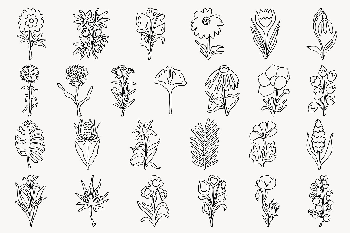 Whimsy Bloom: 75 Flowers Collection, an Object Illustration by Veyla (Photo 9 of 17)