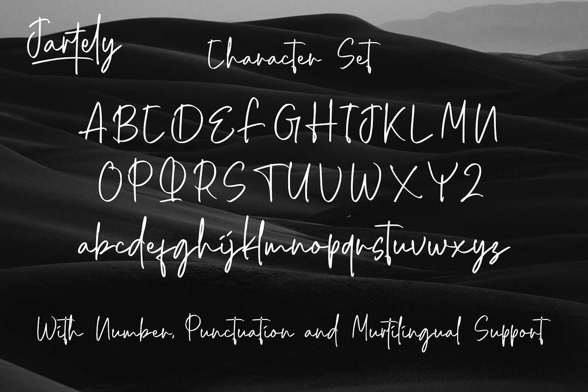Jartely Font, a Script Font by Zelda Graphic (Photo 3 of 10)
