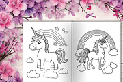 Cute Unicorn Coloring Book for Kids, an Animal Illustration by LA Design (Thumbnail 6 of 8)