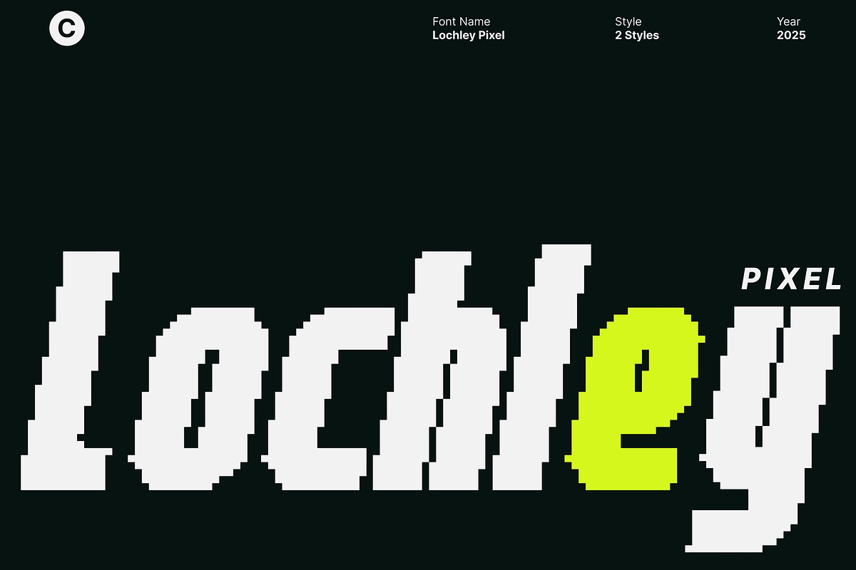 Lochley Pixel, a Sans Serif Font by Craft Supply Co. (Photo 1 of 8)