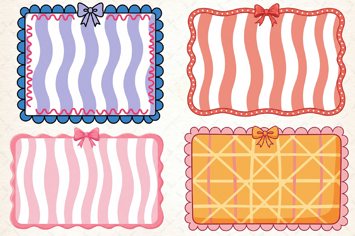 Hand-Drawn Coquette Frame Clipart, an Illustration by Libby Wishes (Photo 5 of 7)