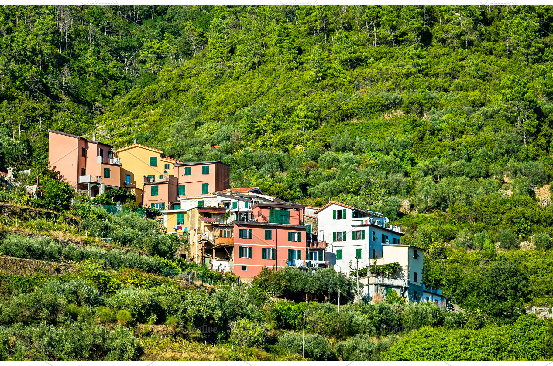 Manarola Village at the Cinque Terre, an Architecture Photo by Leonid Andronov