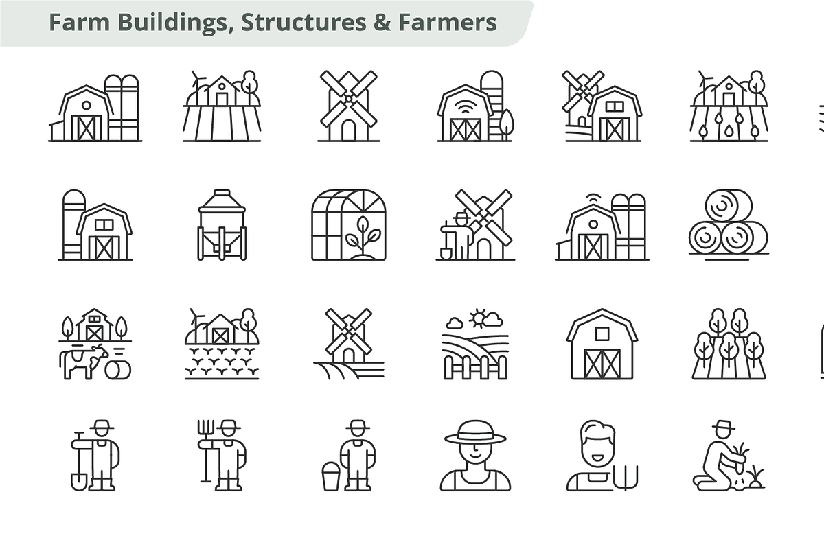 Farming icons collection, an Outline Icon by Bezvershenko (Photo 4 of 9)