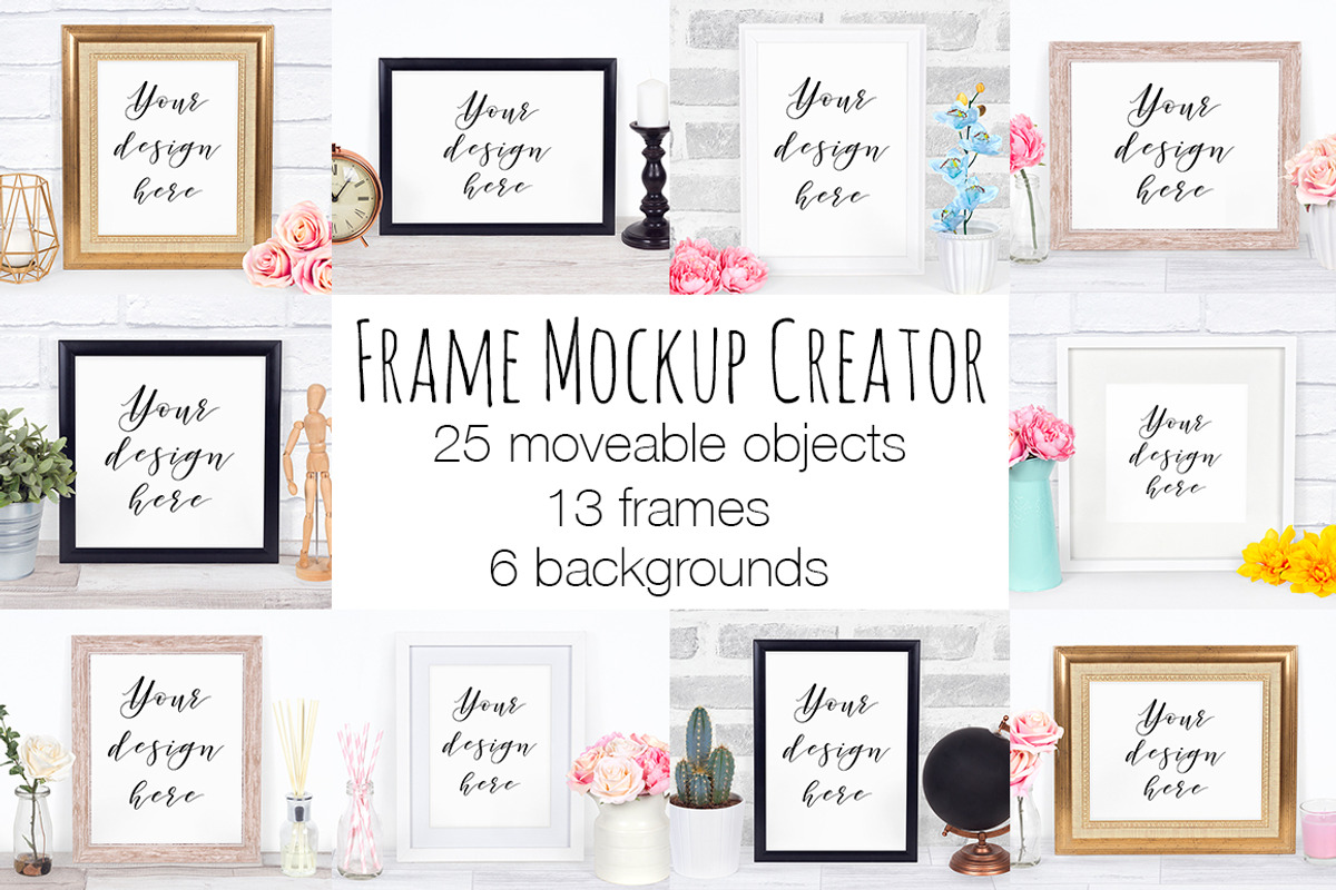 Frame Mockup Scene Creator, a Product Mockup by Pixomize (Photo 1 of 6)