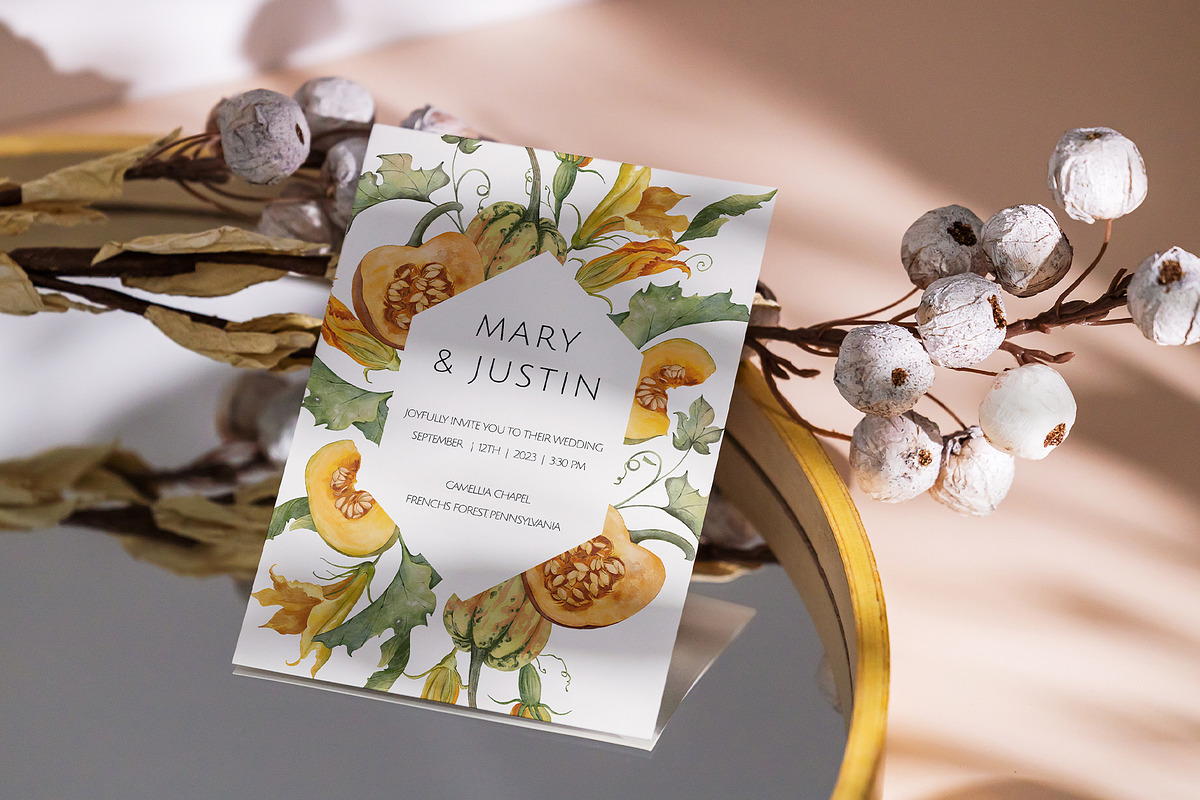AUTUMN PUMPKIN floral pattern, a Pattern Graphic by Yuliia Lashevska (Photo 8 of 12)