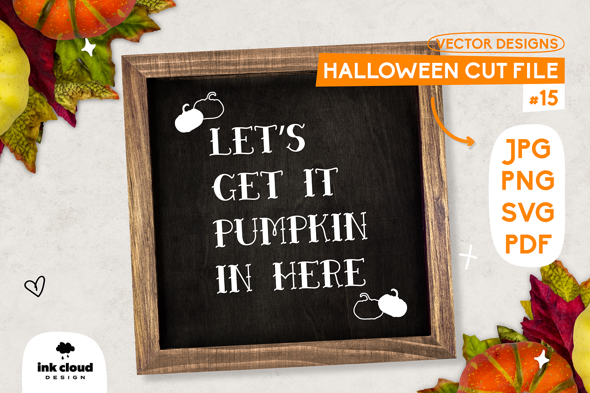 Halloween Bundle Pumpkin Spooky Cut, an Illustration by InkCloudDesign (Photo 2 of 10)