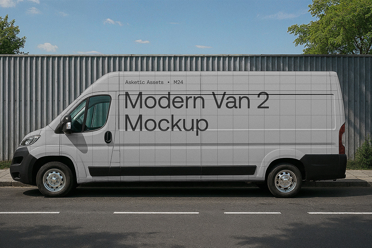 Modern Van 2 Mockup M24, an Advertising Mockup by Asketic (Photo 3 of 3)