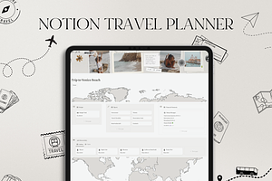 Notion Travel Planner, a Websites & App Template by Asha Glenn Design Studio