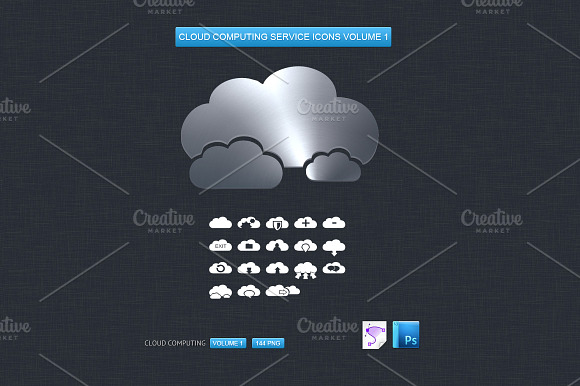 Cloud Computing Service Icons Vol. 1