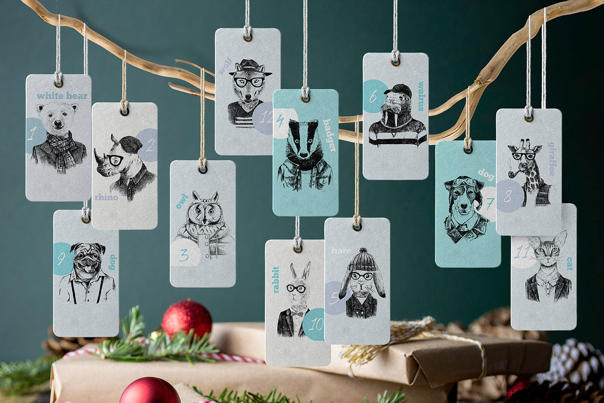 Printable advent calendar, a Poster Template by handsketched (Photo 3 of 8)