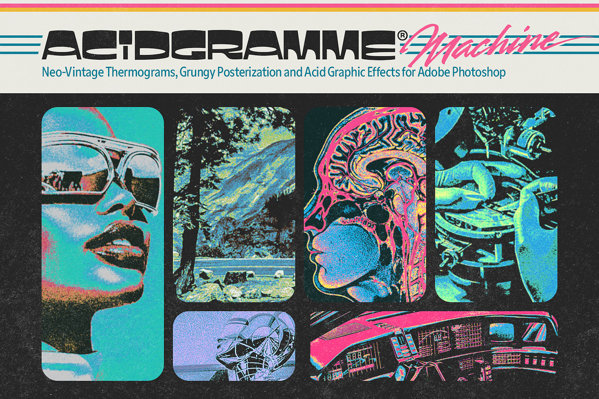 Acidgramme | Vintage Acid Graphics, a Layer Style Add-On by Thundr Co. (Photo 1 of 24)