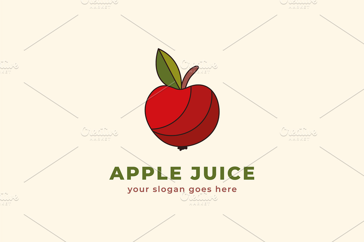 Hand draw apple logo template design, a Templates & Theme by DesignToonsy