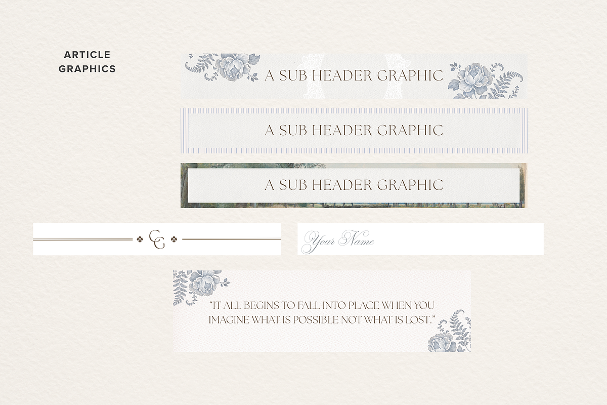 Cottage Core Substack Canva Branding, a Branding & Logo Template by Tabitha Emma (Photo 3 of 9)