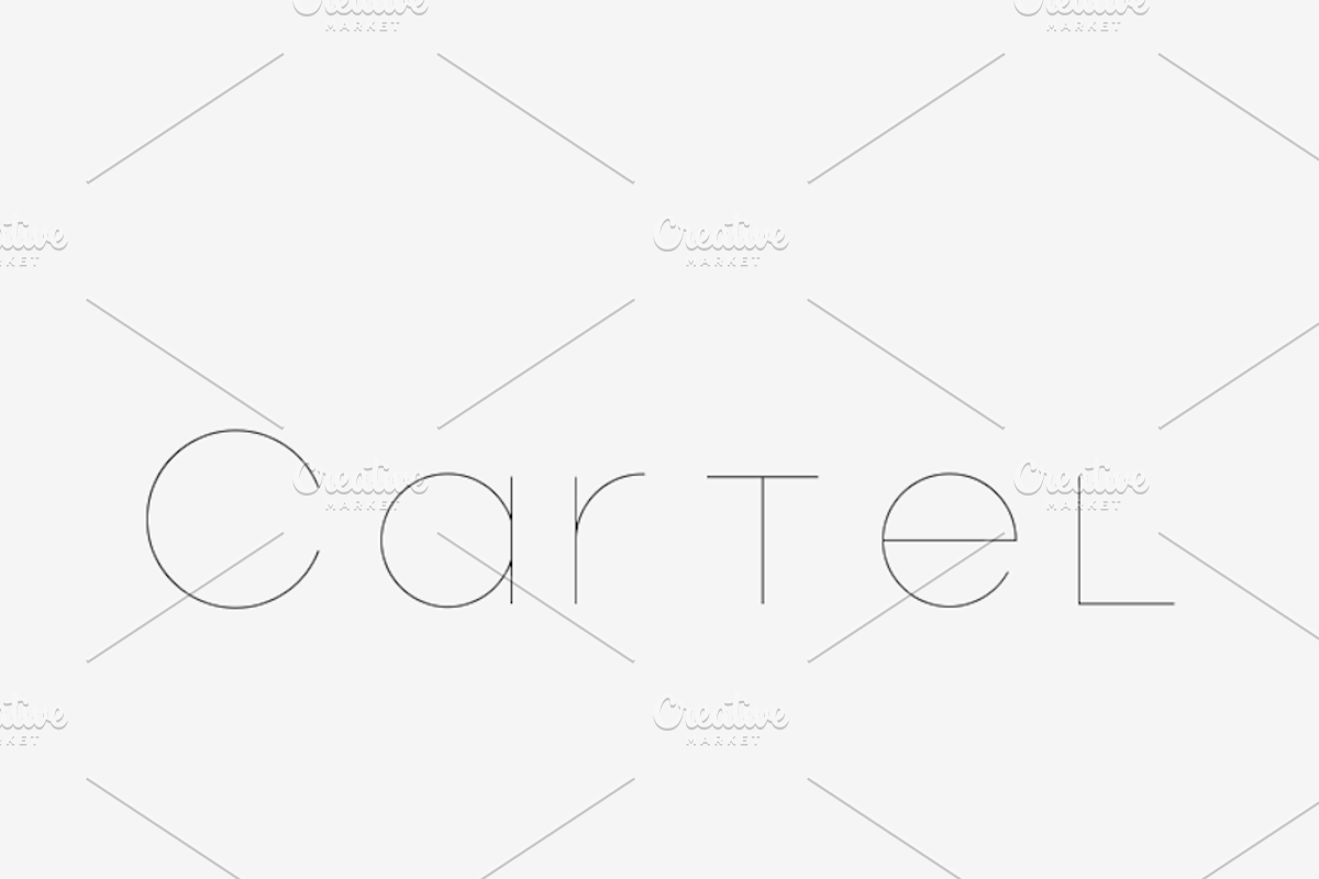 Cartel - Laser, Craft Cutter Font