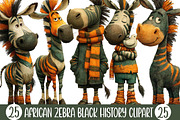 African Zebra Black History Clipart, an Illustration by Designking (Thumbnail 1 of 5)