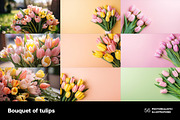 Bouquet of tulips. 56 images, a Holiday Photo by Handmadefont (Thumbnail 6 of 11)