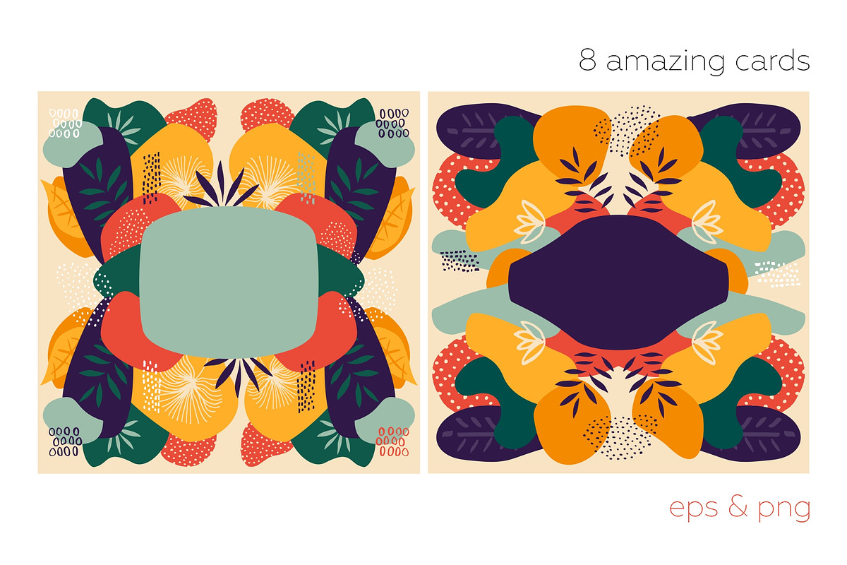 Floral abstract bundle. Botanic set., a Pattern Graphic by lisa_kalev (Photo 8 of 24)