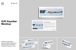 Gift Voucher Mockup, a Merchandise Mockup by Amigos__46