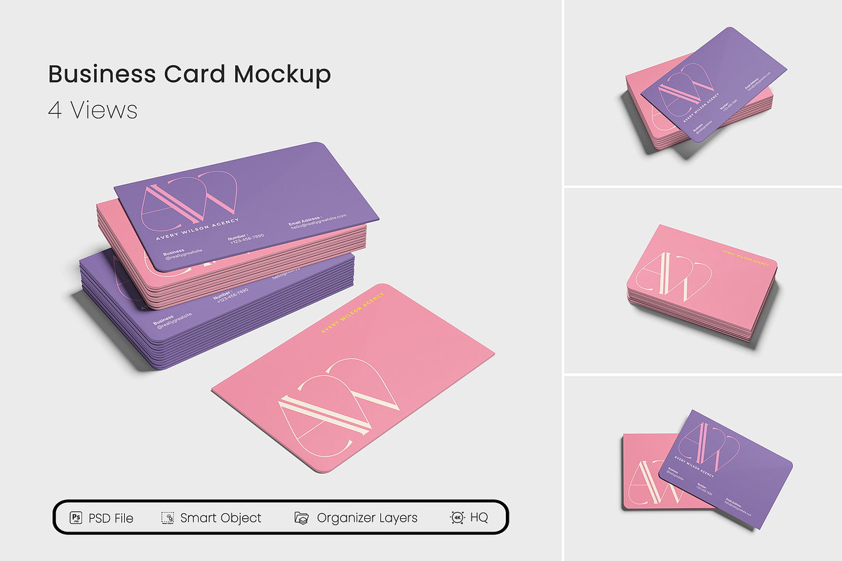 Business Card Mockup, an Advertising Mockup by seramoe (Photo 1 of 5)