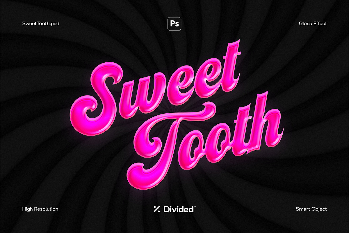 Sweet Tooth Candy Text Effect, a Graphic by Divided.co (Photo 1 of 2)