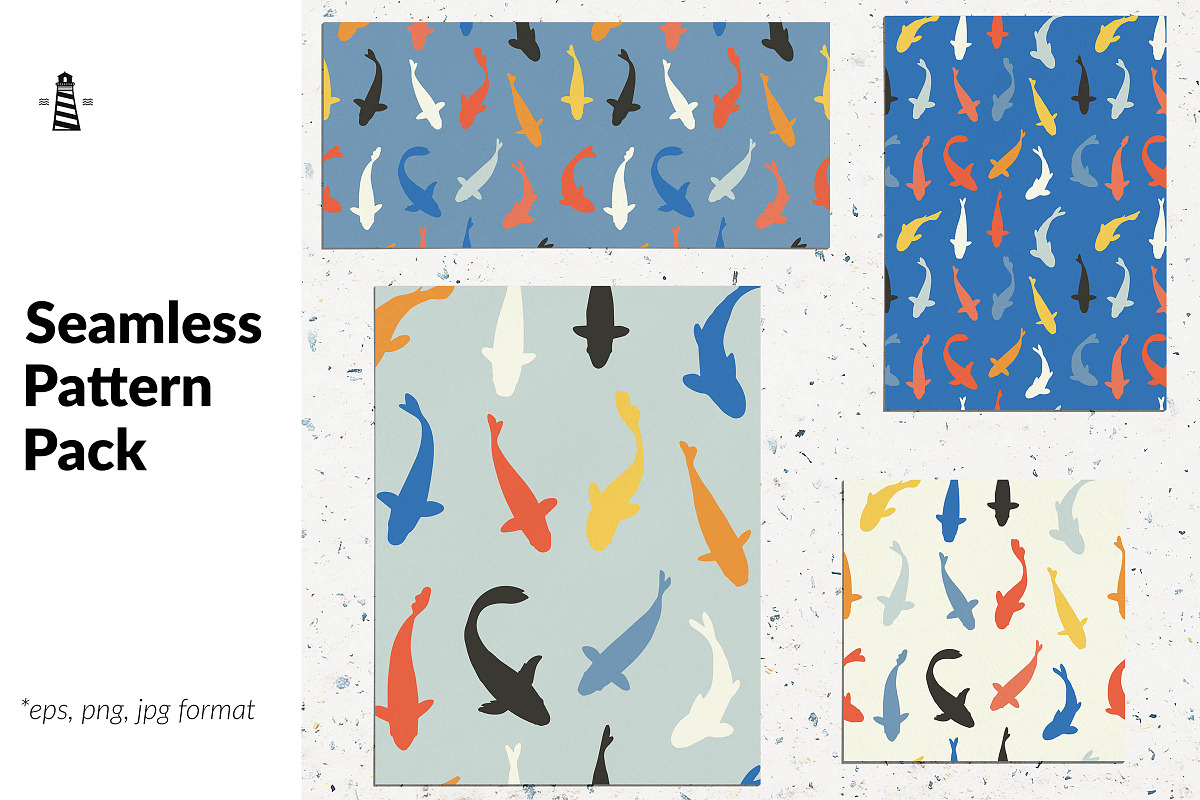 Fish digital paper, a Pattern Graphic by Norse Studio (Photo 1 of 3)