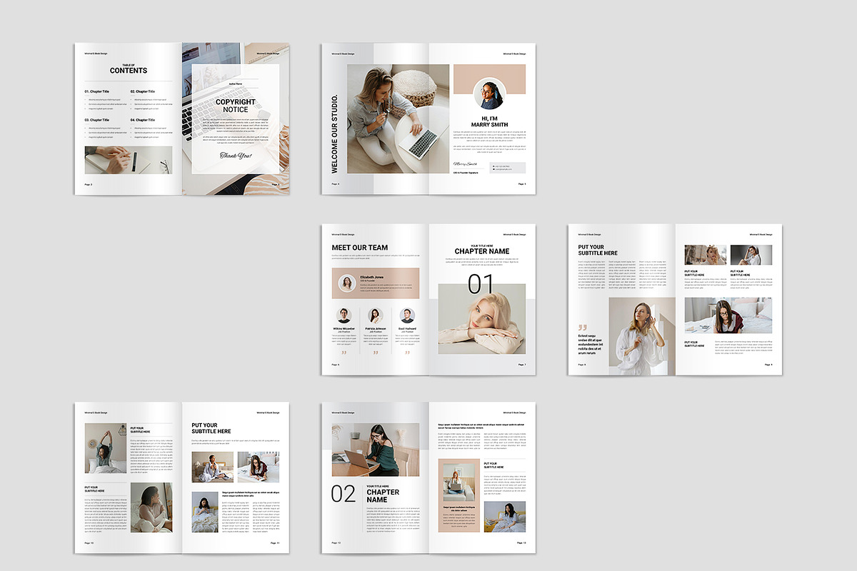 Minimal E-Book Template, a Brochure Template by Spark_Creative (Photo 2 of 4)