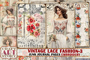 Lace fashion Junk Journal Kit part 3, a Person Illustration by CraftArtStory (Thumbnail 1 of 6)