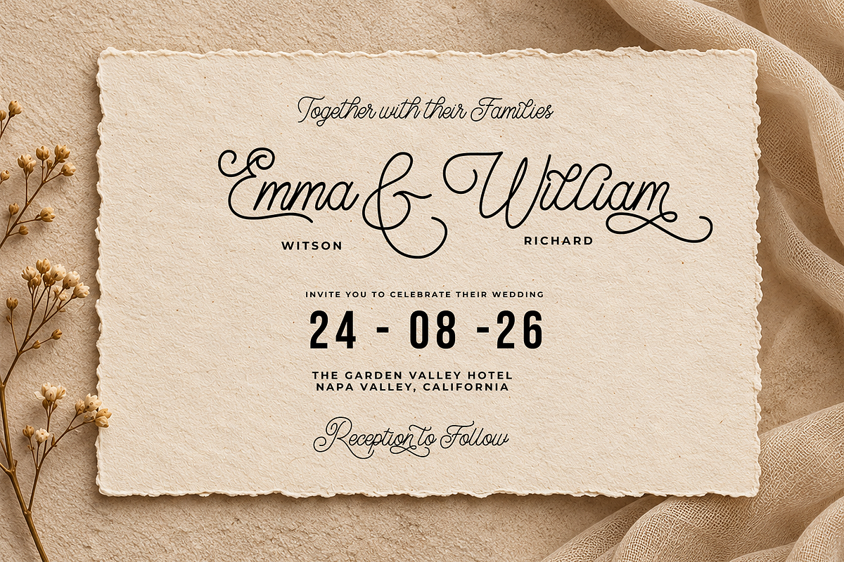 Lavéra – Elegant Signature Script, a Script Font by Fortunes Co (Photo 6 of 8)