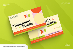 Creative Brand Agency Business Card, a Business Card Template by Annora Studio