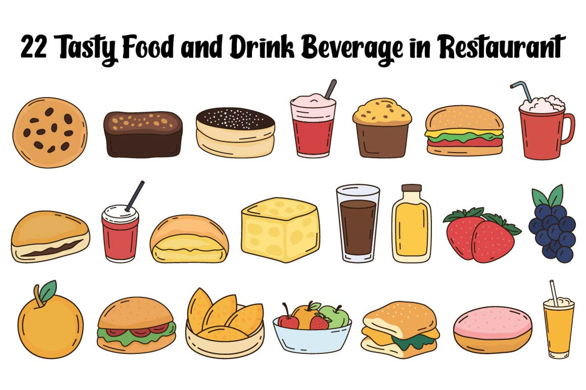 22 Tasty Food and Drink Beverage, a Food Illustration by jongcreative (Photo 1 of 5)