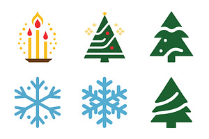 Holiday Festive Icon Set, a Branding & Logo Template by Vectorium Studio