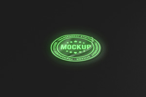 Fluorescent Stickers Mockup