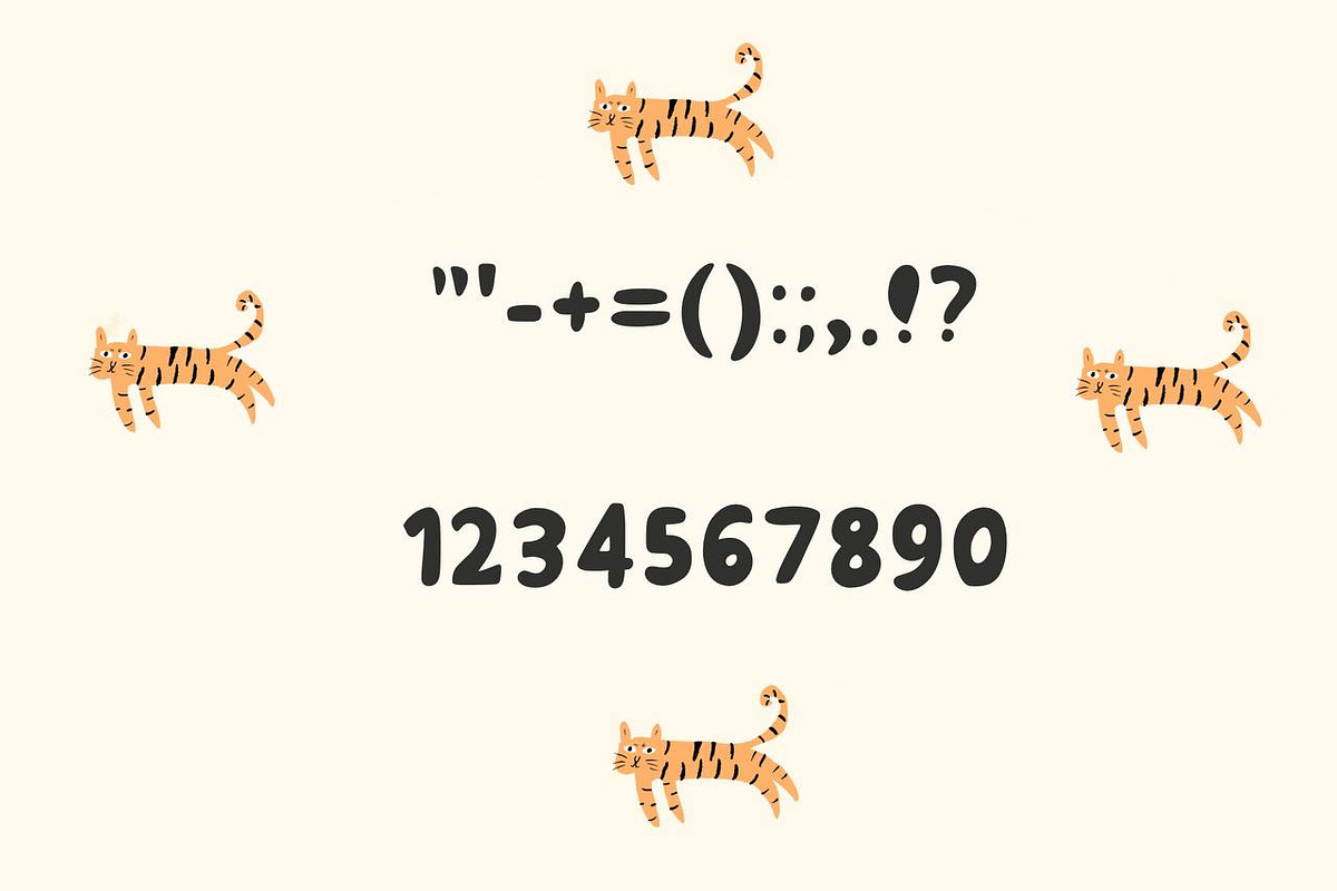 fancy tiger - cute hand drawn font, a Handwritten Font by Ashiya Pixel (Photo 3 of 5)