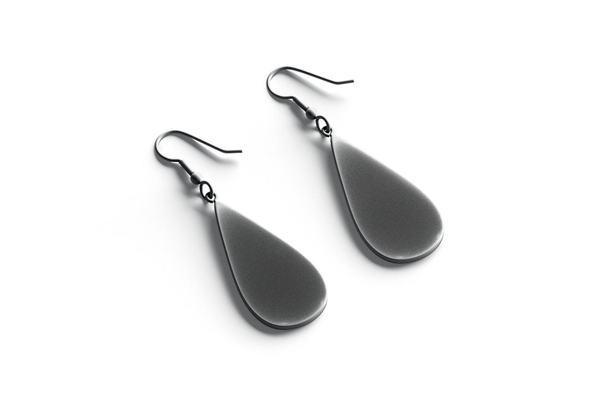 Black Drop Earring Jewelry 3D Model, an Object 3D Model by rebrandy (Photo 8 of 9)