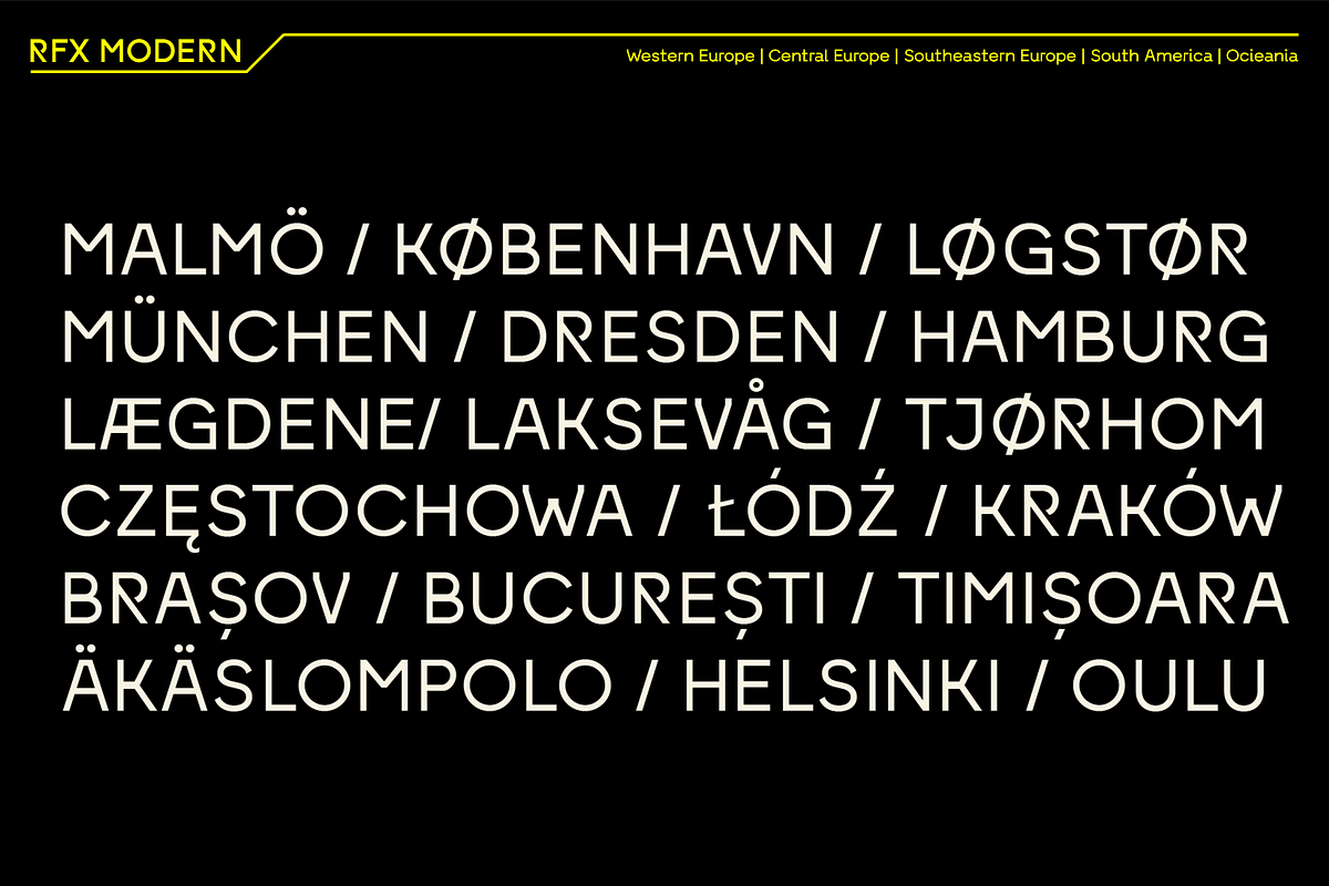 RFX Modern Medium Font, a Sans Serif Font by Xaver DesignStudio (Photo 2 of 13)