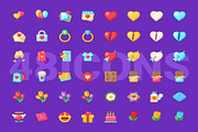 Valentines Day Icons Set, an Object Illustration by Creative Perspective (Thumbnail 2 of 6)