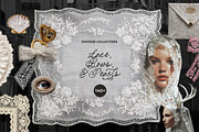 Vintage Lace, Bows & Pearls, an Object Graphic by Lana Elanor (Thumbnail 1 of 12)