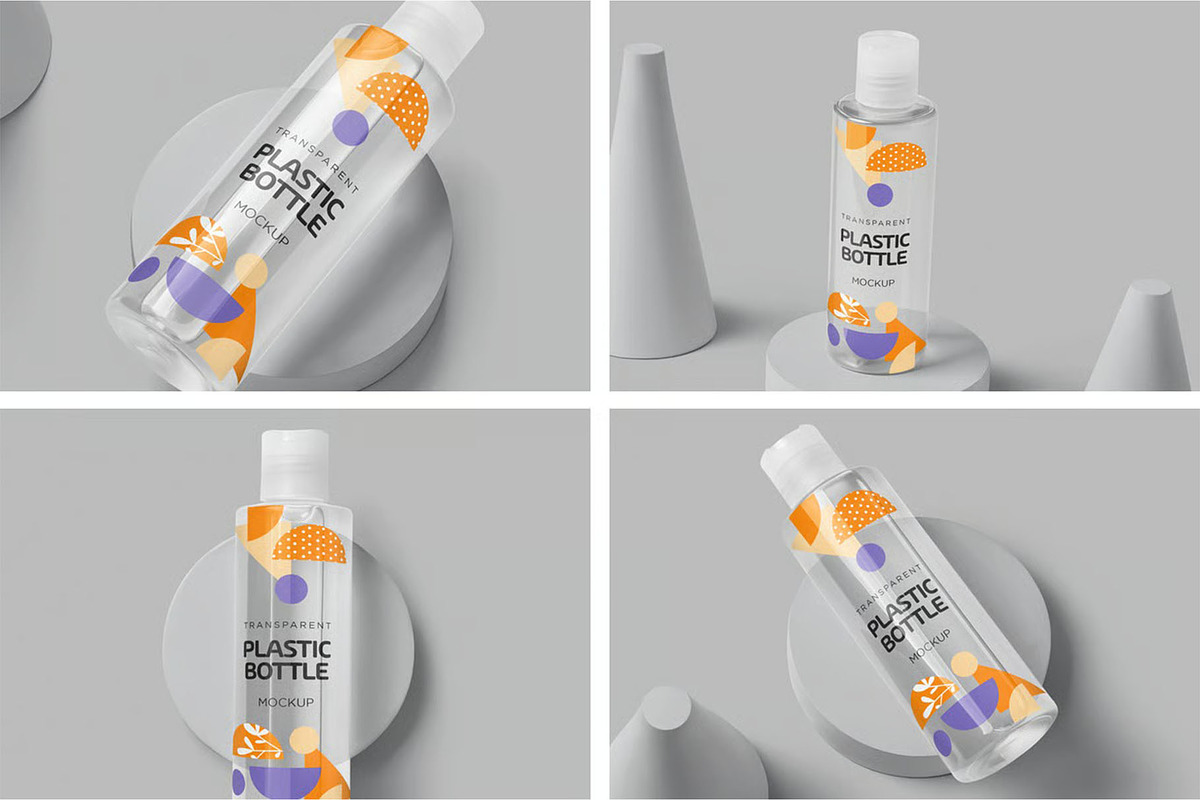 Small Pet Bottle Mockups, a Product Mockup by megostudi0 (Photo 1 of 6)