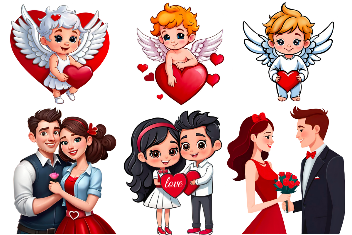Valentine's Day set, a Seasonal Illustration by MarisoArt (Photo 2 of 5)