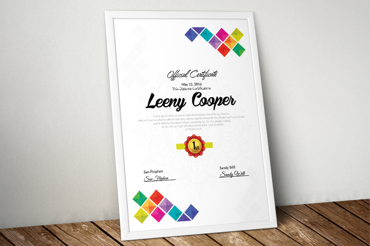10 Minimal Certificates & Diplomas, a Stationery Template by Design Up (Photo 2 of 11)