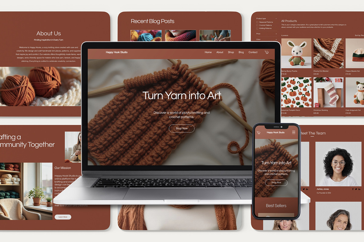 Wix Creative Crafting Online Store, a Wix Template by Sky Dore Design (Photo 3 of 11)