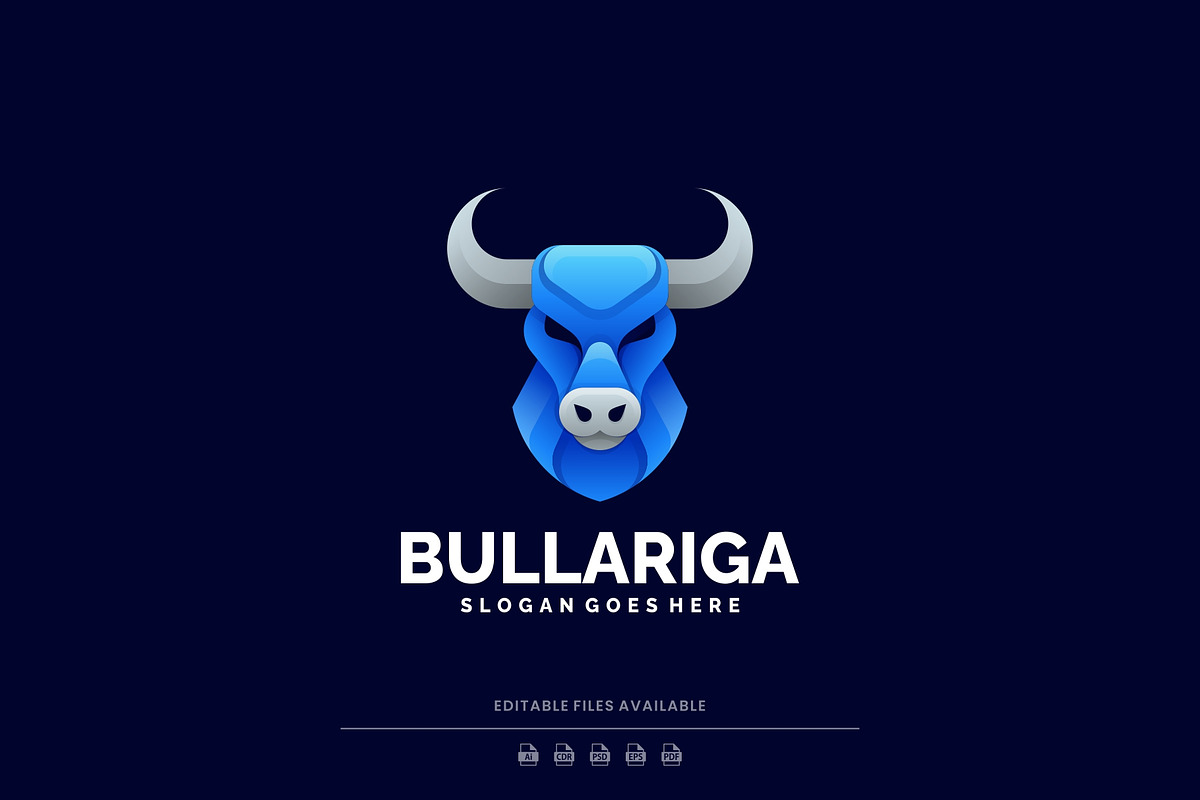 Gradient Modern Bull Head Logo, a Branding & Logo Template by Artnivora.Std (Photo 1 of 3)