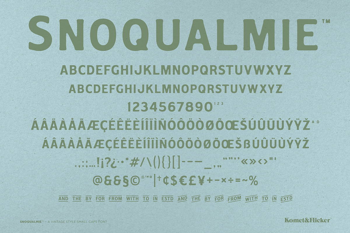 Snoqualmie - A Vintage Style Font, a Serif Font by Komet & Flicker (Photo 15 of 15)