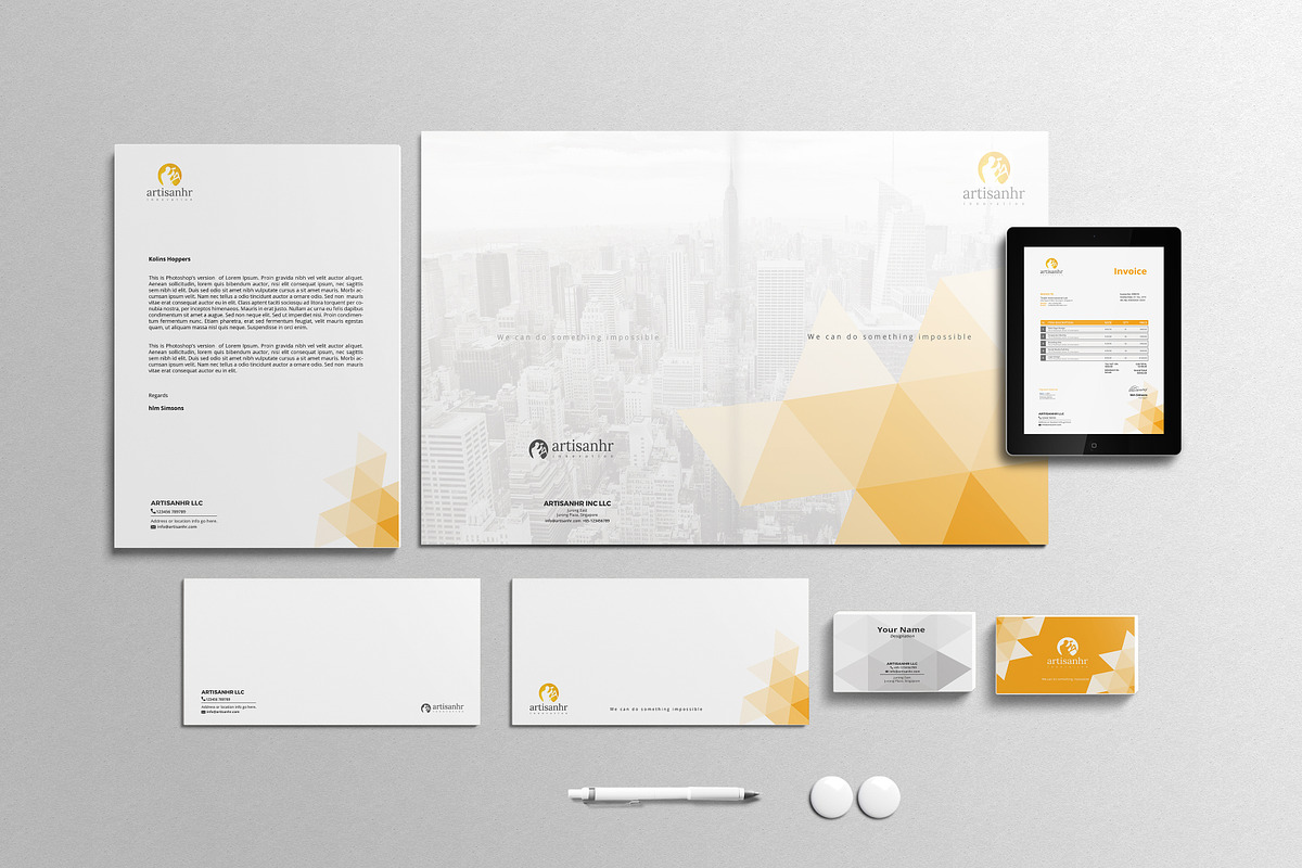 Minimal Branding Identity, a Stationery Template by artisanHR (Photo 1 of 6)