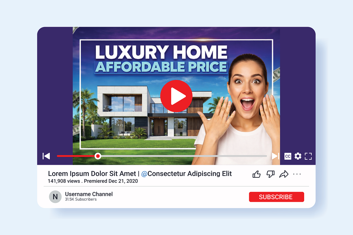 Sale real estate youtube thumbnail, a Social Media Template by Workhu (Photo 1 of 2)